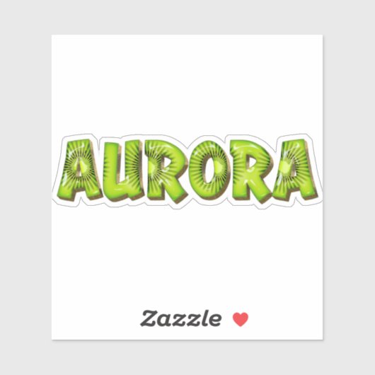 Aurora Name Kiwi Design Aufkleber Sticker (Blatt)