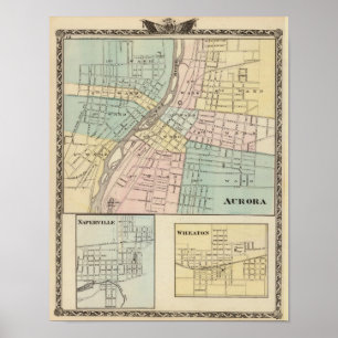 Aurora, Naperville und Wheaton Poster
