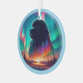 Aurora Newfoundland-Hunde-Ornament Ornament Aus Glas (Vorderseite links)