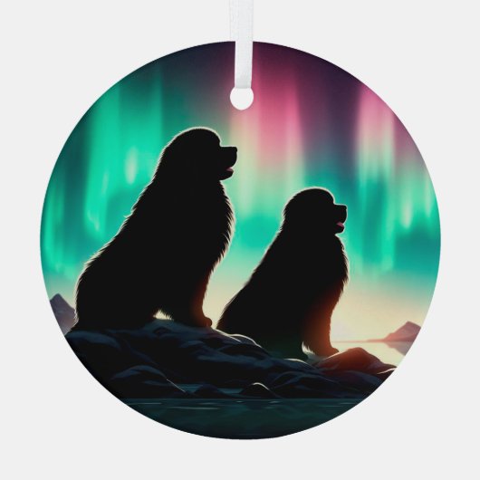 Aurora Newfundlands Circle Ornament (Rückseite)