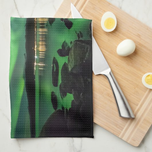 Aurora Night Geschirrtuch (Viertel Falte)