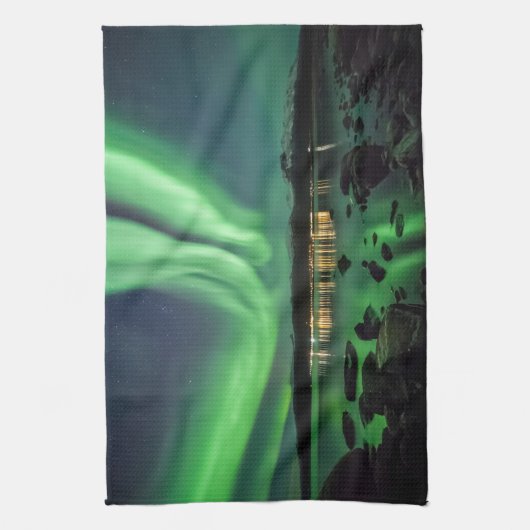 Aurora Night Geschirrtuch (Vertikal)