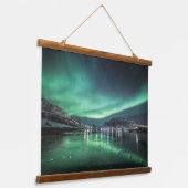 Aurora Night Wandteppich Mit Holzrahmen (Gewinkelt)