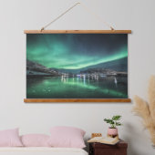 Aurora Night Wandteppich Mit Holzrahmen (Schlafzimmer)