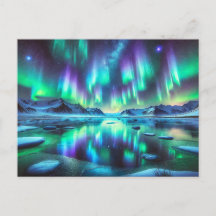 Aurora Nightscape - Postkarte