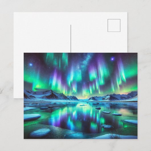 Aurora Nightscape - Postkarte (Vorne/Hinten)