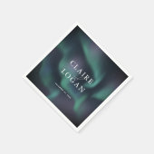Aurora Nordlicht Hochzeit Serviette (Ecke)