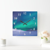 Aurora Northern Lights Quadratische Wanduhr (Zuhause)