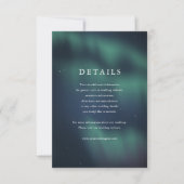 Aurora Northern Lights Wedding Details Card RSVP Karte (Vorderseite)