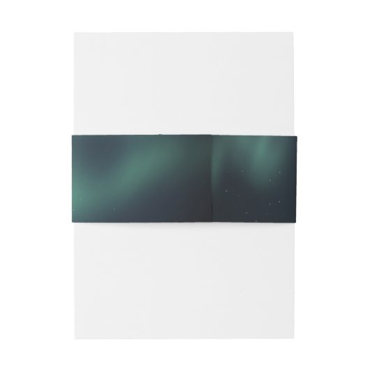 Aurora Northern Lights Wedding Einladungsbanderole (Rückseitenbeispiel)