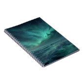 Aurora Ocean Glow Green Night Sky Notebook Notizblock (Rechte Seite)