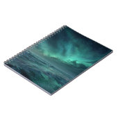 Aurora Ocean Glow Green Night Sky Notebook Notizblock (Linke Seite)