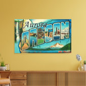 Aurora, OregonGroße BuchstabenszenenAurora, OR Leinwanddruck (Insitu (Wohnzimmer))