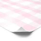 Aurora Personalisiert Pink Bow & Gingham Print Fotodruck (Ecke)