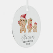 Aurora Personalized Baby's First Christmas Ornament Aus Metall (Vorderseite Rechts)