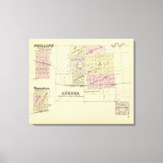 Aurora, Phillips, Hampton, Nebraska Leinwanddruck (Vorderseite)