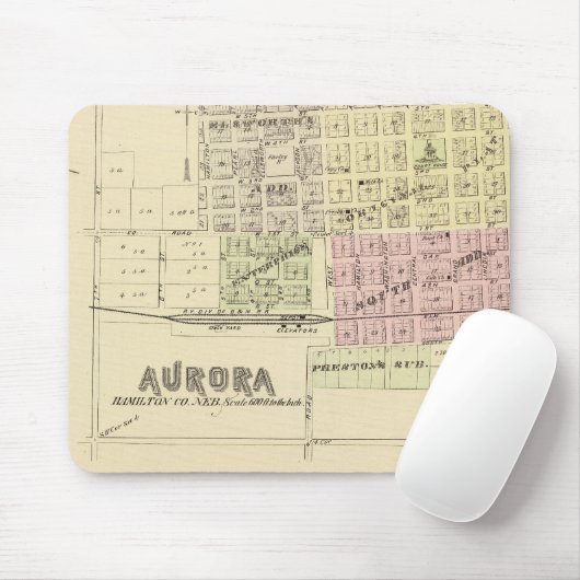 Aurora, Phillips, Hampton, Nebraska Mousepad (Mit Mouse)