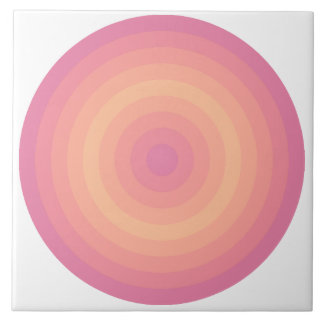Aurora Pink Fuzzy Peach Circles Keramik Tile Fliese