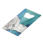 Aurora Polar Bear Geldbeutel Flaschenöffner (Rückseite Schrägansicht)