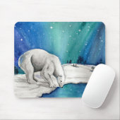 Aurora Polar Bear Mousepad (Mit Mouse)