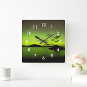 Aurora Quadratische Wanduhr (Zuhause)