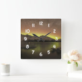 Aurora Quadratische Wanduhr (Zuhause)