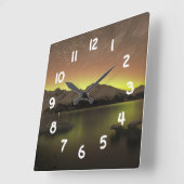 Aurora Quadratische Wanduhr (Winkel)