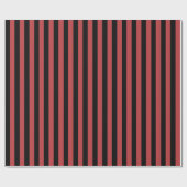 Aurora-Rot-Schwarz gestreift Geschenkpapier (Flach)