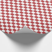 Aurora rot und weiß kariert geschenkpapier (Ecke)