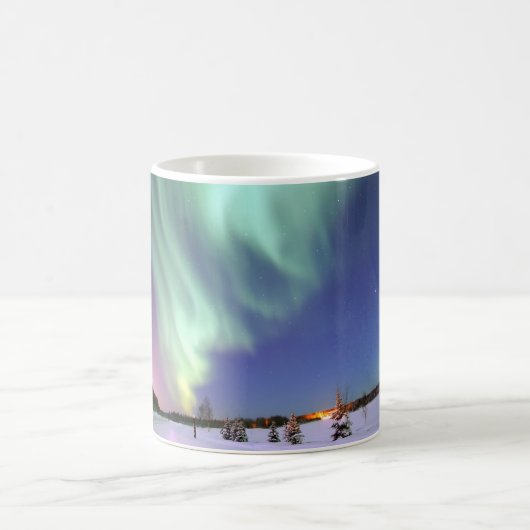 Aurora - schöne Nordlichter Kaffeetasse (Mittel)