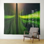 Aurora Script Mr. & Mrs. Wedding Backdrop Banner Wandteppich (Beispiel (Horizontal))