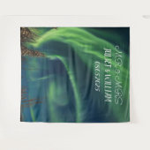 Aurora Script Mr. & Mrs. Wedding Backdrop Banner Wandteppich (Vorderseite (Horizontal))