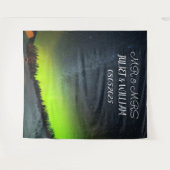 Aurora Script Mr. & Mrs. Wedding Backdrop Banner Wandteppich (Vorderseite (Horizontal))