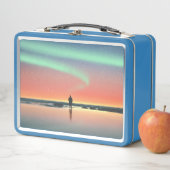 Aurora Sea Man Sunrise Light Aurora Borealis Metall Brotdose (Beispiel)