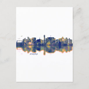 Aurora Skyline Feiertagspostkarte