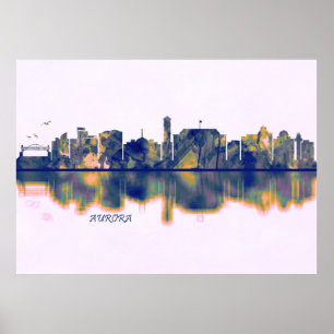 Aurora Skyline Poster