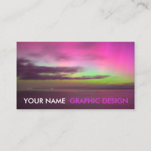Aurora Southern Lights Foto Graphic Design Visitenkarte