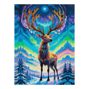 Aurora Stag: Magie in der Nacht Fotodruck