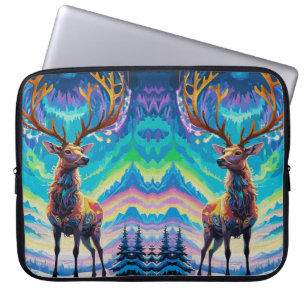 Aurora Stag: Magie in der Nacht Laptopschutzhülle