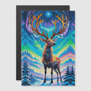 Aurora Stag: Magie in der Nacht Magnetkarte