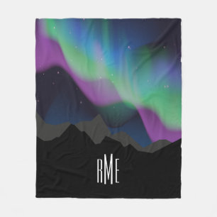 Aurora Starry Night Mit Monogramm Fleecedecke