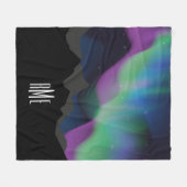 Aurora Starry Night Mit Monogramm Fleecedecke (Vorderseite (Horizontal))