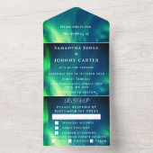 Aurora Starry Night Stars Sky Wedding All in one All In One Einladung (Innen Boden)
