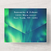 Aurora Starry Night Stars Sky Wedding All in one All In One Einladung (Rückseite)