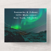 Aurora Starry Night Stars Sky Wedding All in One I Einladung (Rückseite)