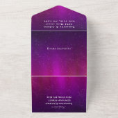 Aurora Starry Night Stars Sky Wedding Lila All In One Einladung (Außenbereich)