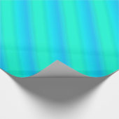 Aurora Streifen - blau, aqua, türkis Geschenkpapier (Ecke)
