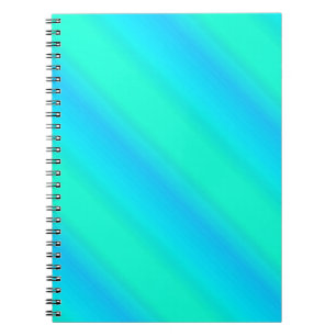 Aurora Streifen - blau, aqua, türkis Notizblock