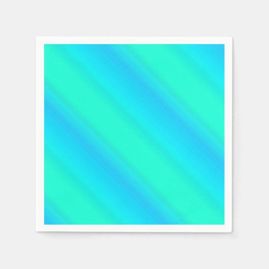Aurora Streifen - blau, aqua, türkis Serviette (Vorderseite)