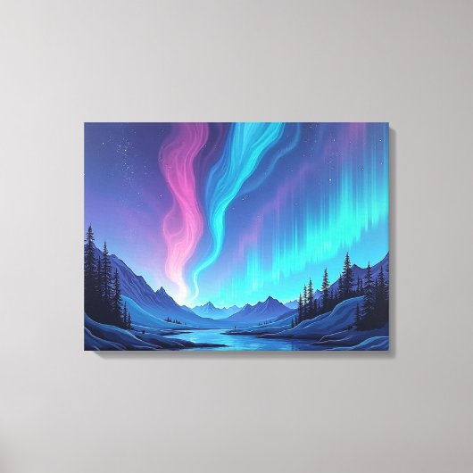 Aurora Tide – Premium 24"x18" Fluid Art Leinwand (Vorderseite)